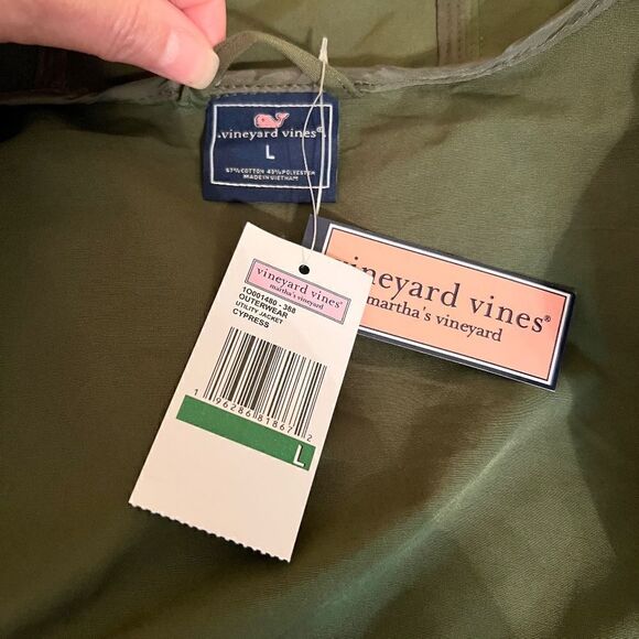 NWT Men's Vineyard Vines Cypress Green Utility Anorak Jacket Size LARGE - Picture 5 of 6